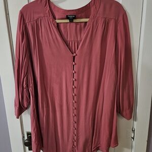 Torrid Women's Pink Button-Down Blouse